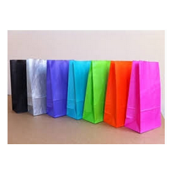 Papirpose med bund - Vælg farve