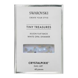 Swarovski® krystalsten, White opal shimmer, 40 stk